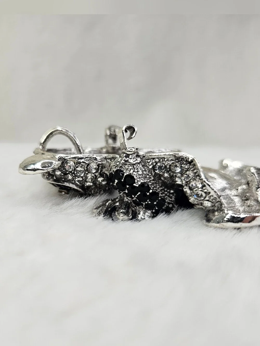 NWOT Austrian Crystal Panda Bear Brooch Pendant